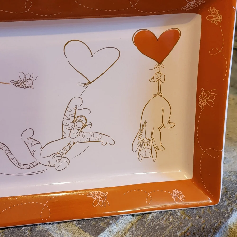 Disney Winnie the Pooh Be Mine New Serving Dinnerware Tray 14x7‎